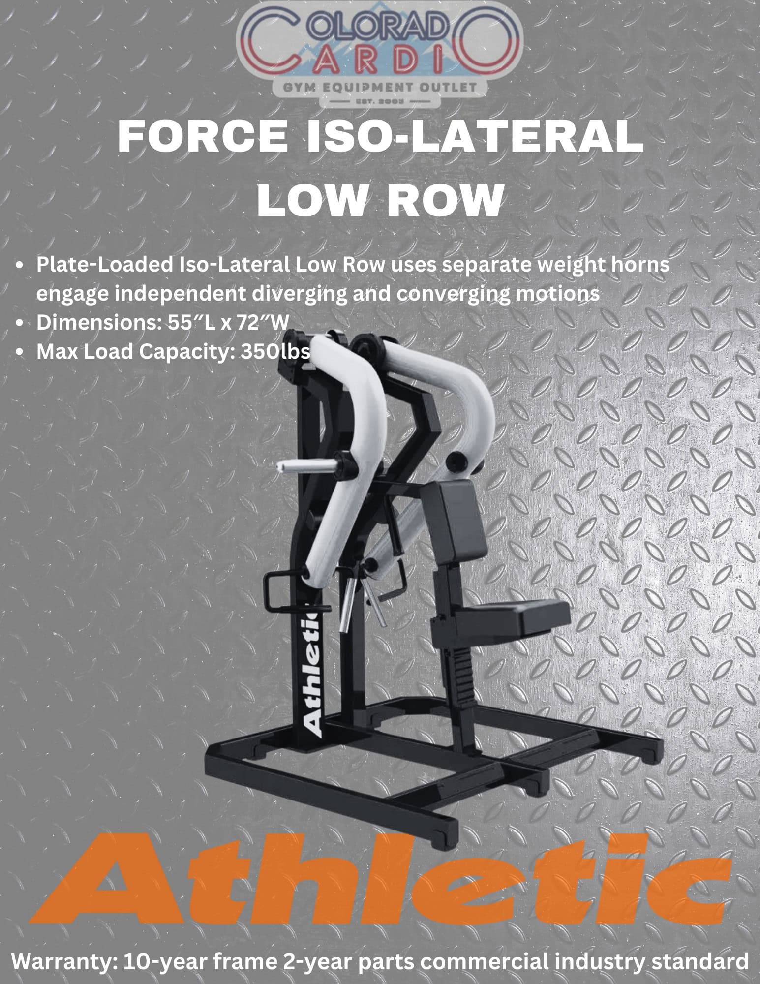 FORCE PLATE-LOADED ISO-LATERAL LOW ROW