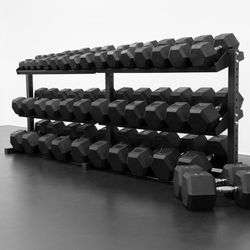5-100lb Rubber Hex Dumbbell Set- Brand New! - Image 4