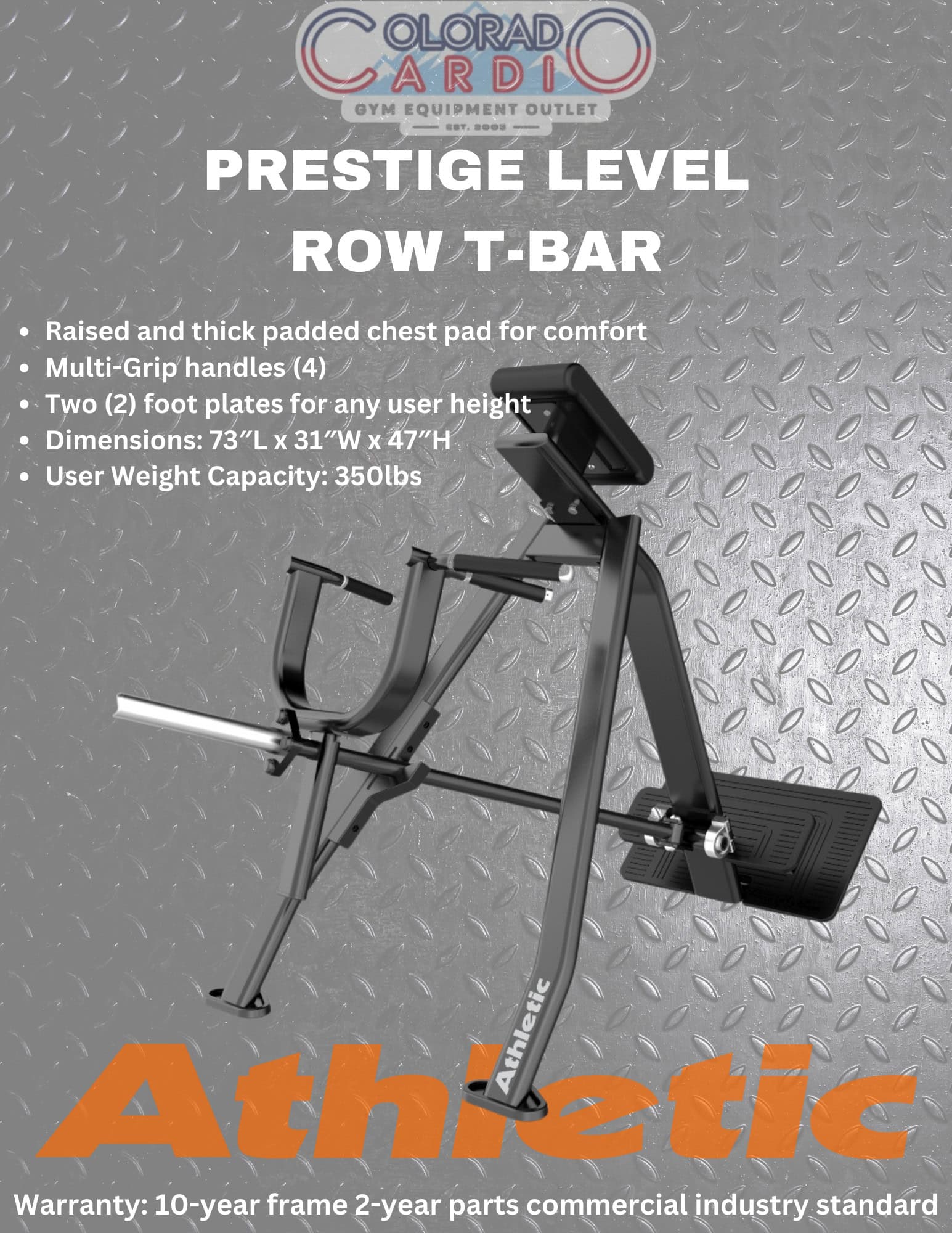 Prestige Incline Level Row T-Bar