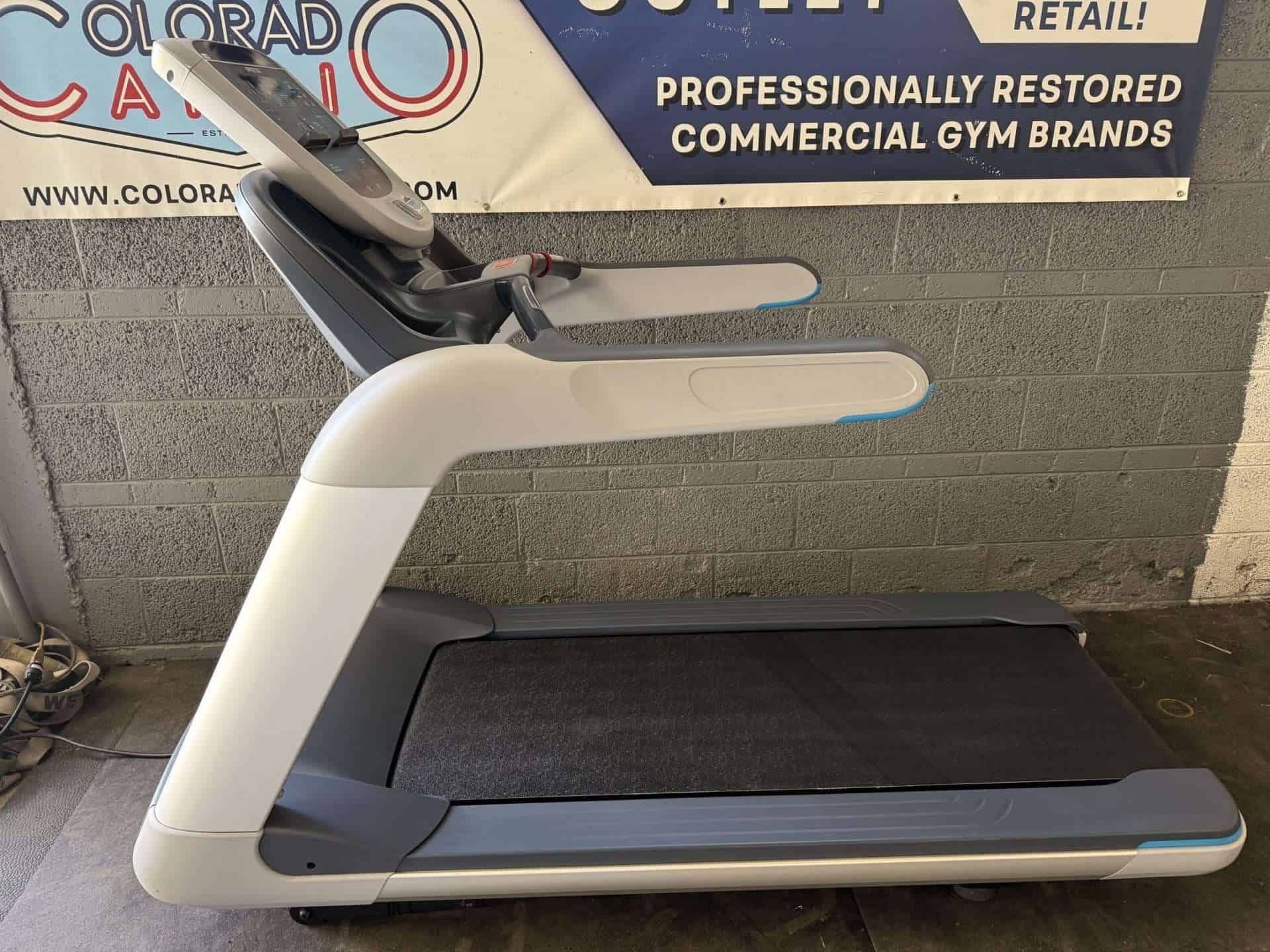 High-tech treadmill at Colorado Cardio clinic for cardiovascular health and fitness testing, featuring advanced medical exercise equipment for accurate heart and lung assessment.