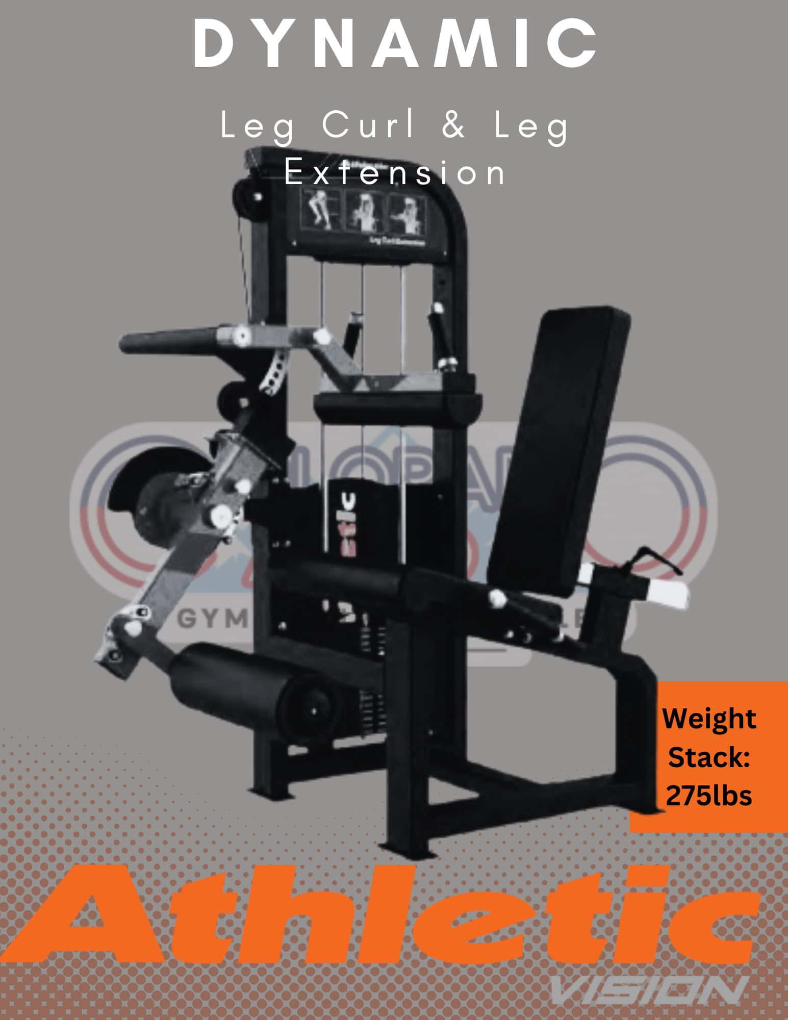 Leg curl and leg extension machine for strength training at Colorado Cardio, a top fitness and wellness center in Colorado.