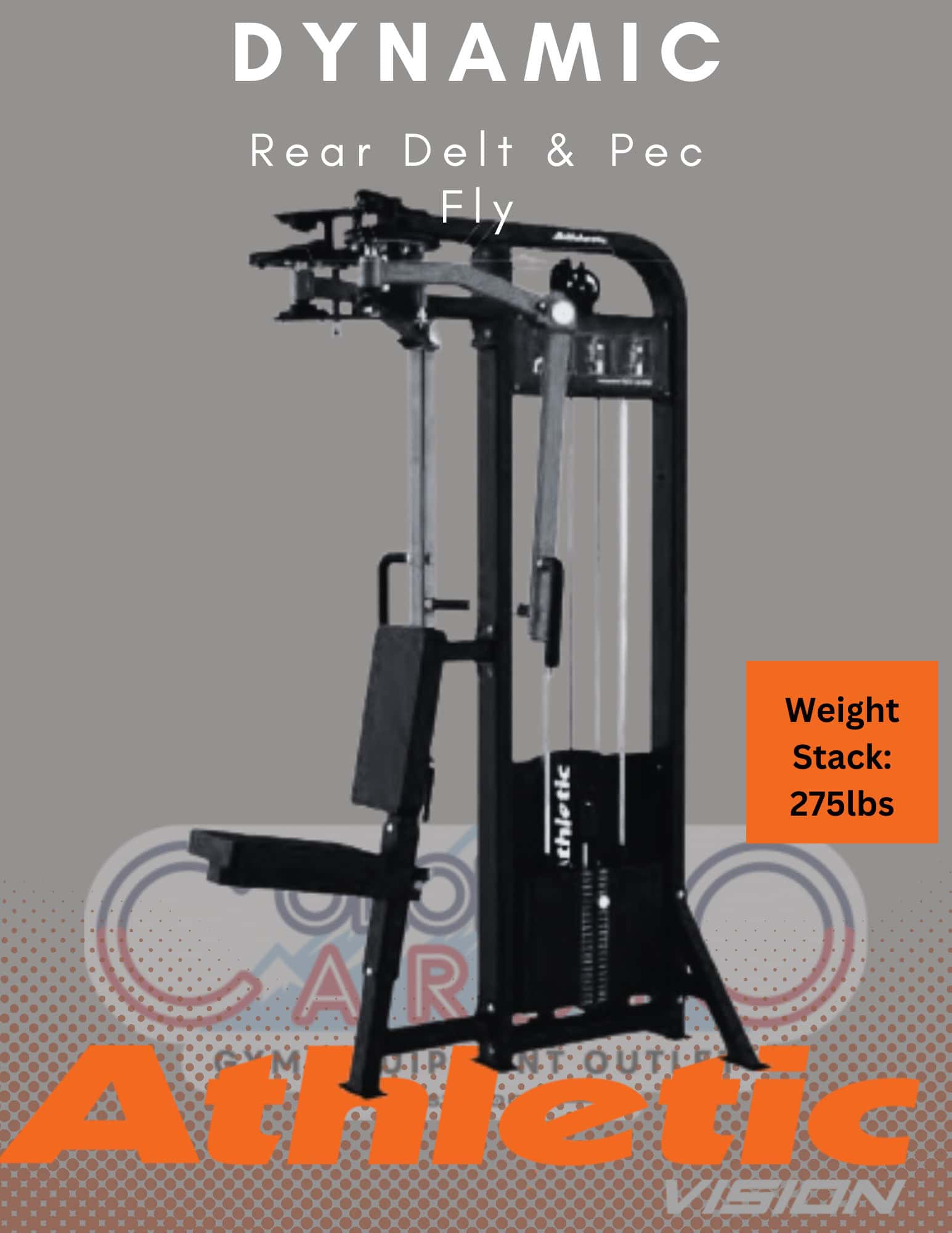 - Powerful rehab equipment for cardiac recovery and physical therapy, featuring dynamic rear delta and Pecs fly, with 275 lbs weight stack.