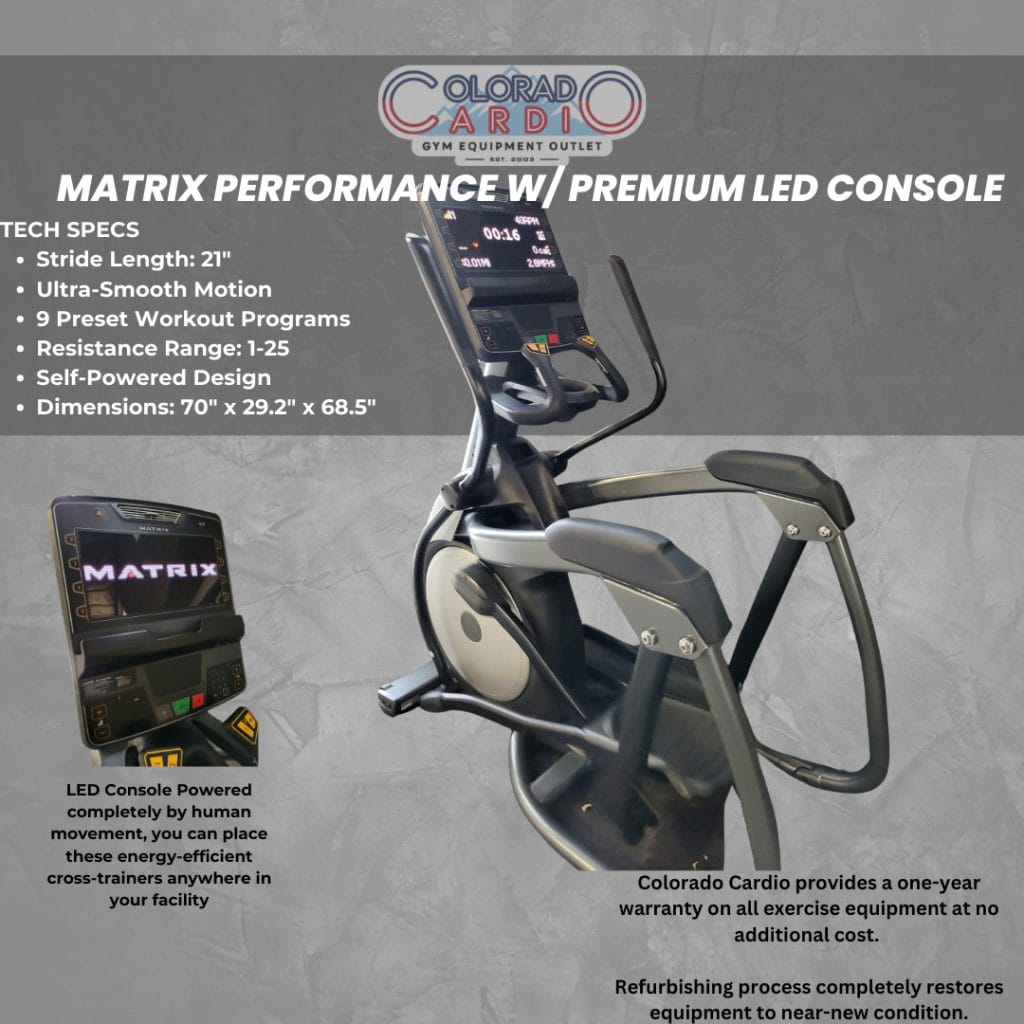 Matrix Performance Elliptical with Premium LED Console | Colorado Cardio