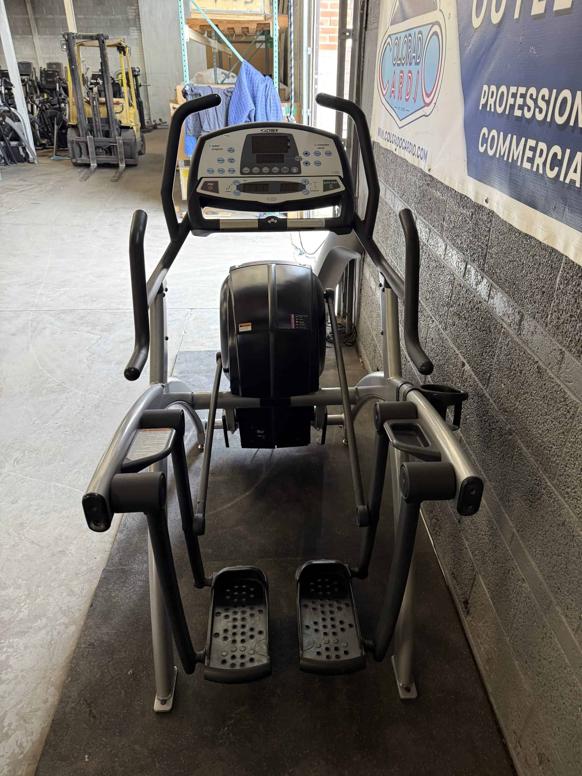 Stationary exercise bike at Colorado Cardio clinic for cardiac health and fitness. Ideal for cardiovascular workouts and rehabilitation with advanced features for monitoring performance.