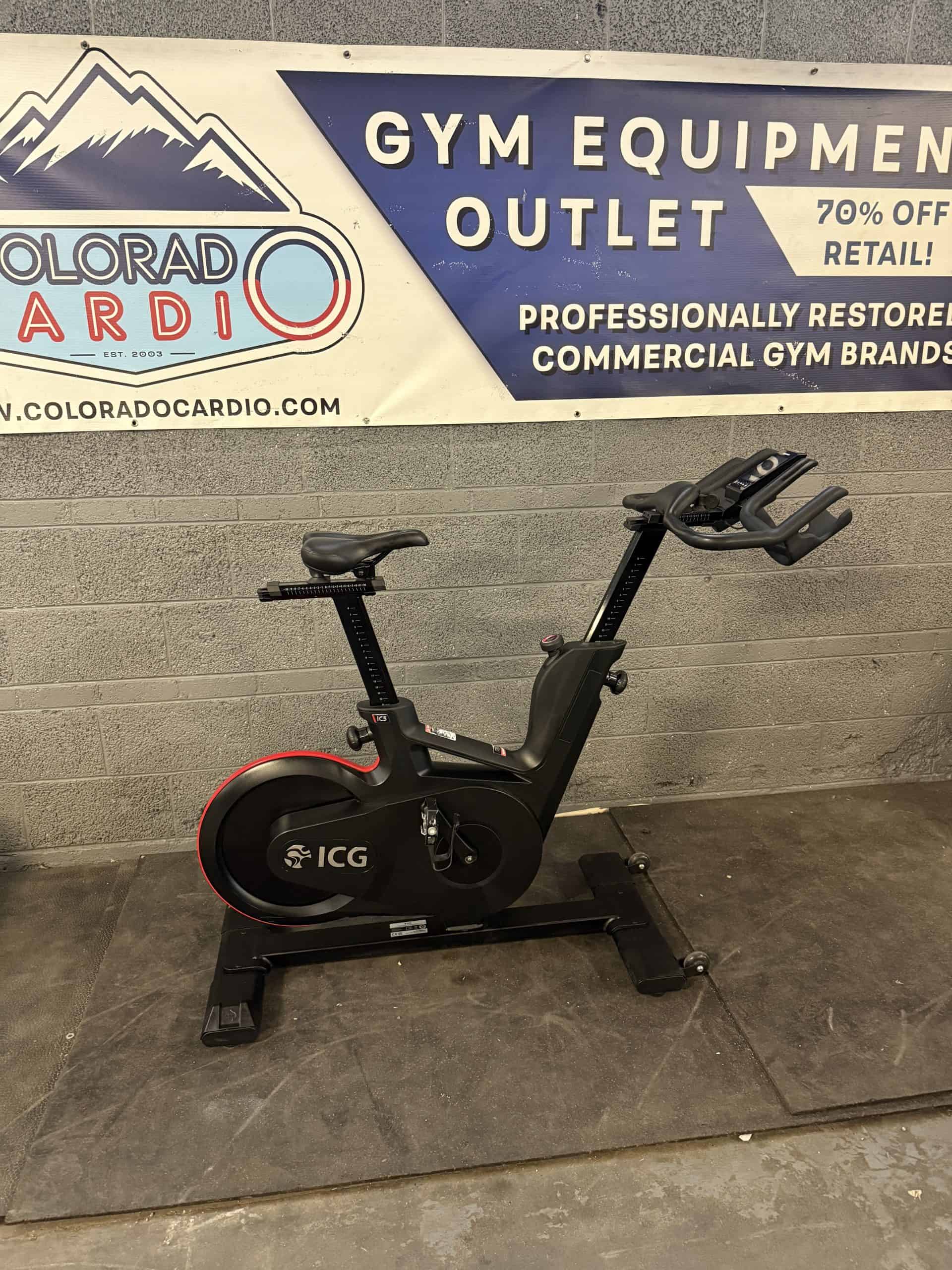 High-quality indoor exercise bike at Colorado Cardio, specializing in cardiac health and fitness training, with a focus on commercial gym equipment and cardio workout solutions.