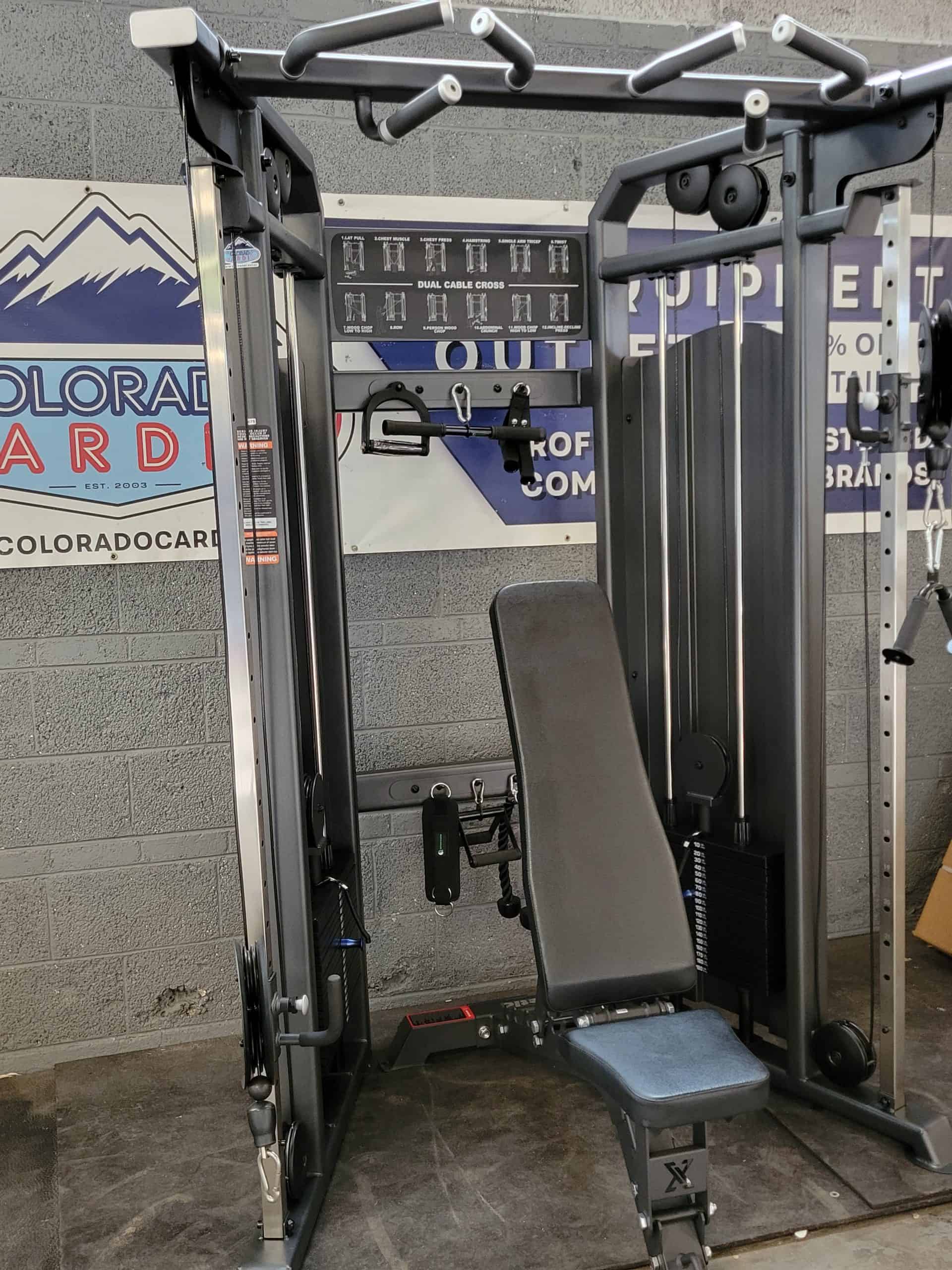 Functionally equipped gym exercise machine at Colorado Cardio fitness center promoting cardiovascular health and strength training in Colorado.