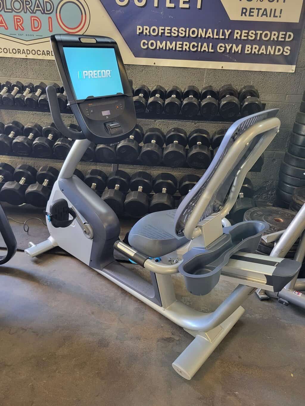 Precor RBK 885 Recumbent Bike w/ P82 Console