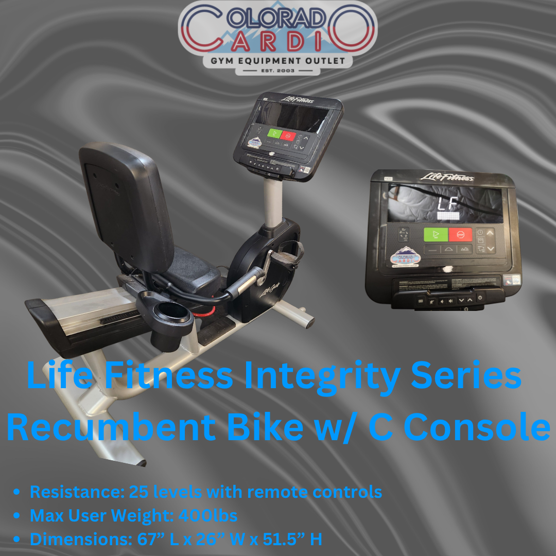 Life Fitness Integrity Series Recumbent Bike w/ C Console