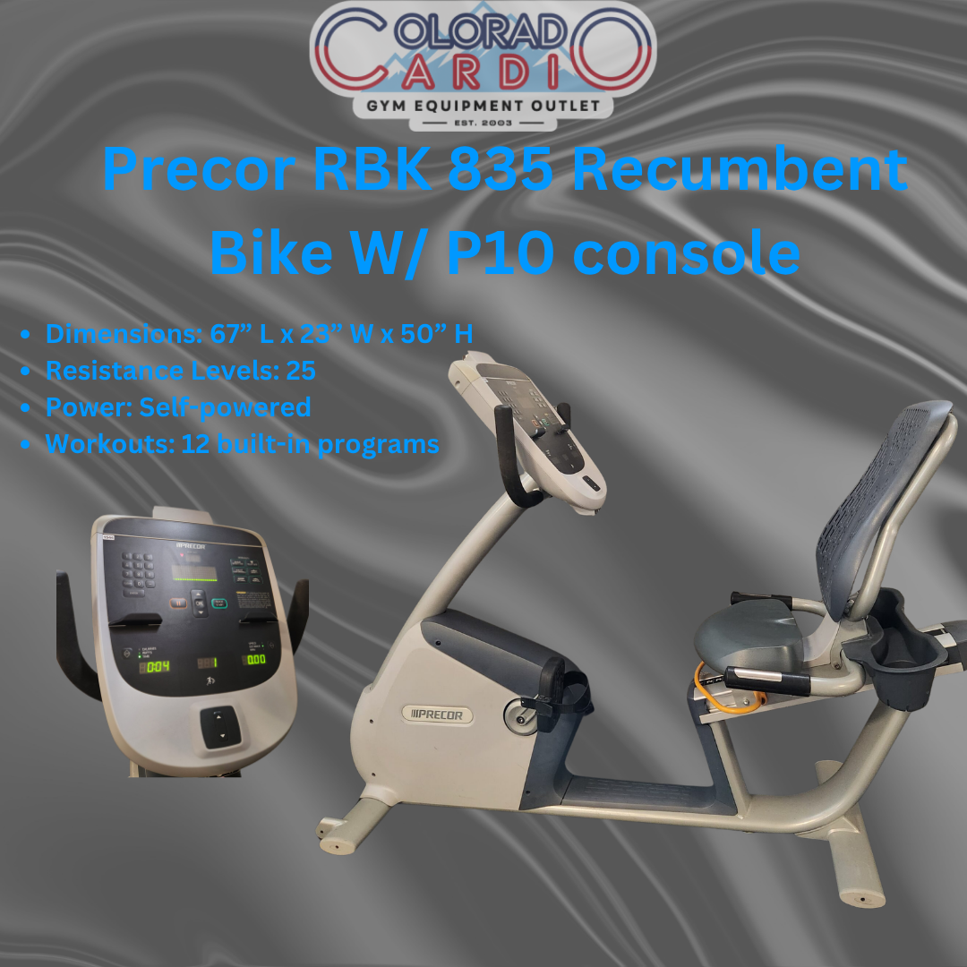 Precor RBK 835 Recumbent with P10 console