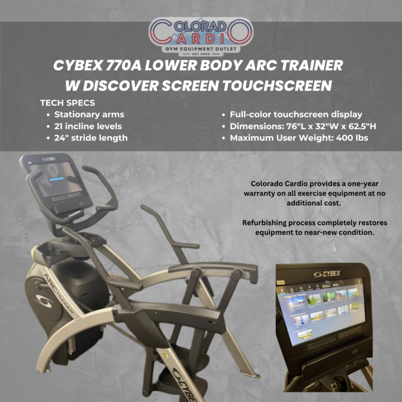 Cybex 770a Lower Body Arc Trainer w Discover Screen Touchscreen