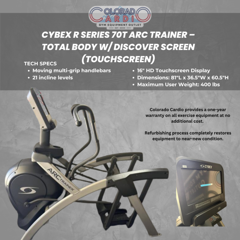 Cybex R Series 70T Arc Trainer – Total Body w/ Discover Screen (Touchscreen)