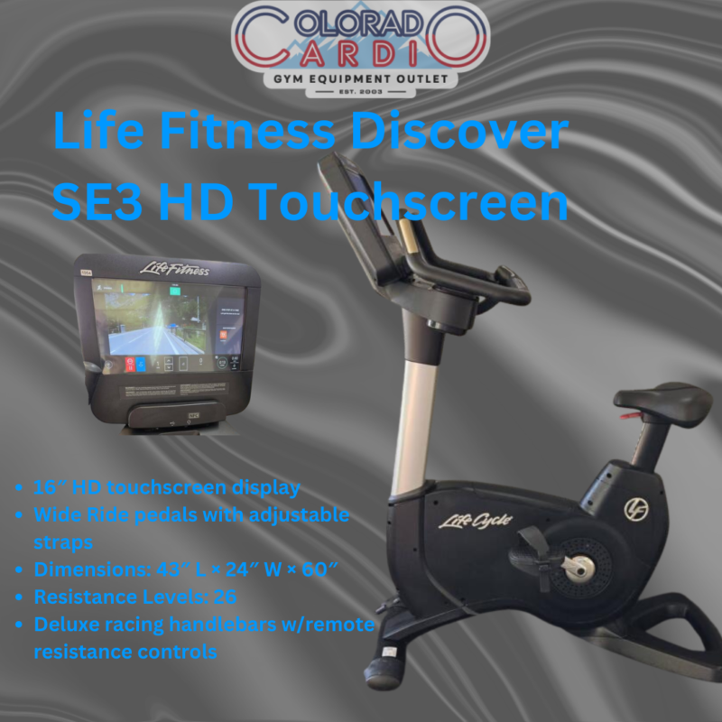 Life Fitness Discover SE3 HD Touchscreen Upright Bike