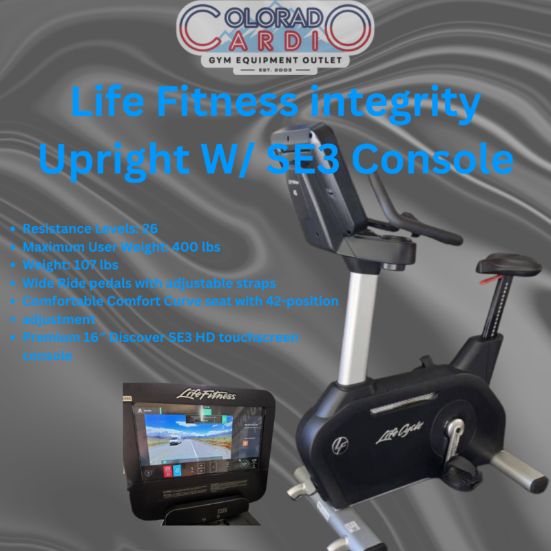 Life Fitness integrity Upright Bike W SE3 Console